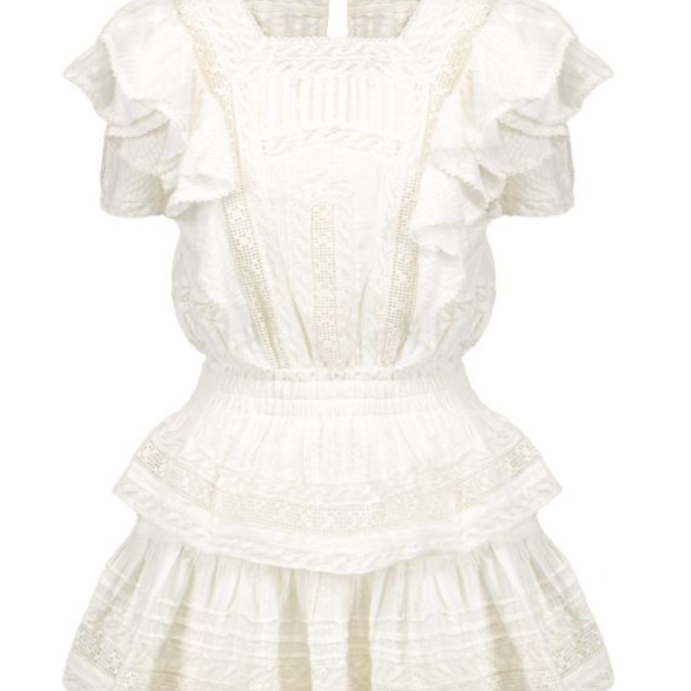 Loveshackfancy Stella mini dress white size small